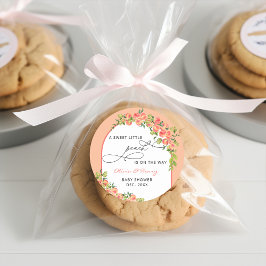 Sweet Little Peach Baby Dusche Runder Aufkleber