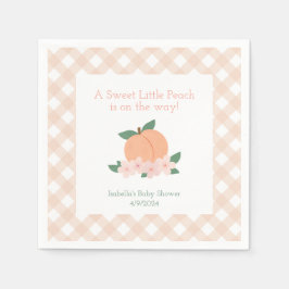 Sweet Little Peach Baby Dusche Serviette