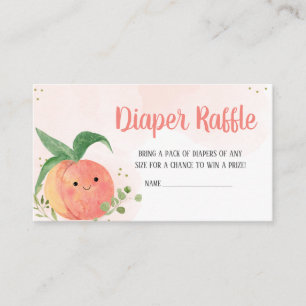Sweet Little Peach Baby Dusche Windel Raffle Begleitkarte