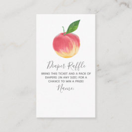 Sweet Little Peach Baby Dusche Windel Raffle Begleitkarte