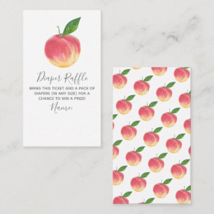 Sweet Little Peach Baby Dusche Windel Raffle Begleitkarte