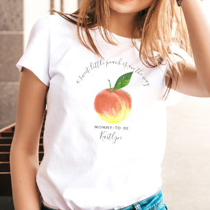 Sweet Little Peach Baby Shower Mommy to be T-Shirt