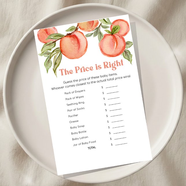 Sweet Little Peach Baby Shower Price is Right Game (Von Creator hochgeladen)