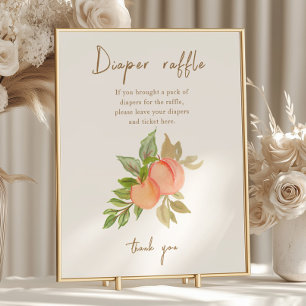 Sweet Little Peach Fruit Babydusche Windelwindeln Poster