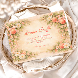 Sweet Little Peach Garden Diapper Raffle Begleitkarte