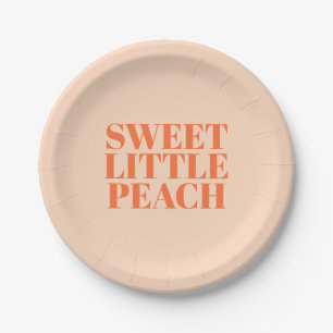 Sweet Little Peach Girl zum ersten Geburtstag Pappteller