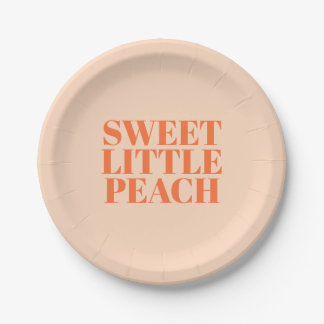 Sweet Little Peach Girl zum ersten Geburtstag Pappteller