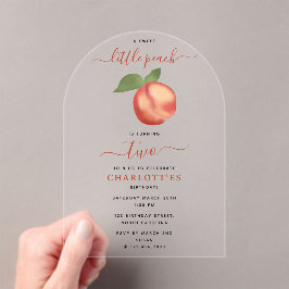 Sweet Little Peach Kindergeburtstag Party Acryleinladungen