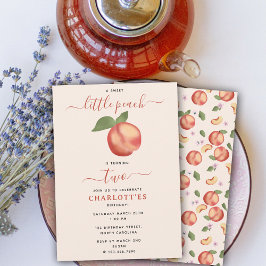 Sweet Little Peach Kindergeburtstag Party Einladung
