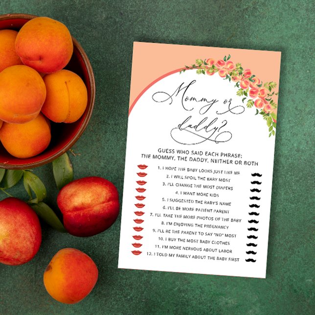 Sweet Little Peach Mommy oder Daddy Baby Shower Ga (Von Creator hochgeladen)