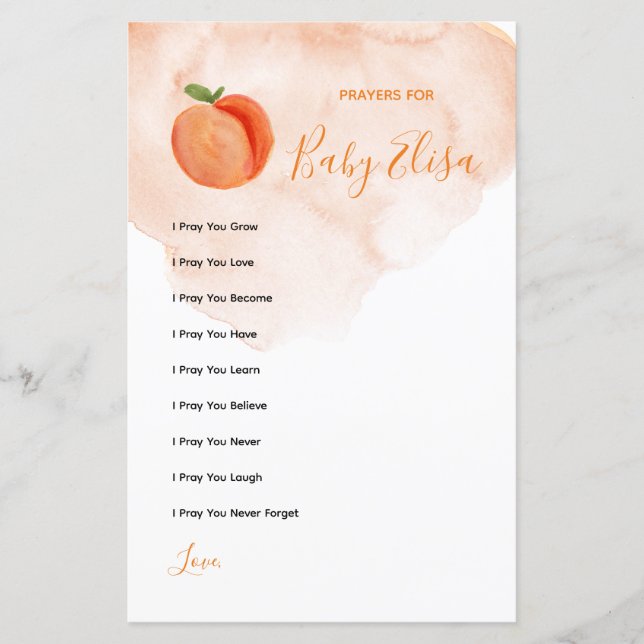 Sweet Little Peach Prayers für Baby Game (Vorderseite)