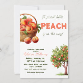 Sweet Little Peach Summer Baby Dusche Einladung