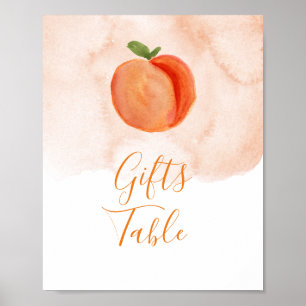 Sweet Little Peach Summer Geschenke Table Poster