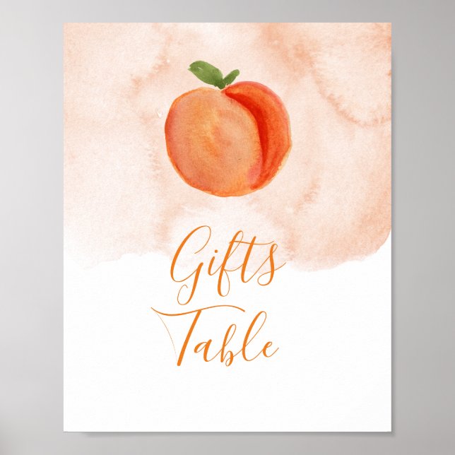 Sweet Little Peach Summer Geschenke Table Poster (Vorne)