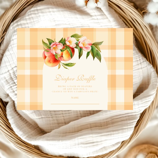 Sweet Little Peaches Baby Duschdiapper Raffle Begleitkarte (Von Creator hochgeladen)