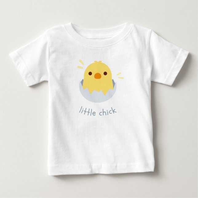 Sweet Little Peepers: White Niedlich Chicks Baby T T-shirt (Vorderseite)