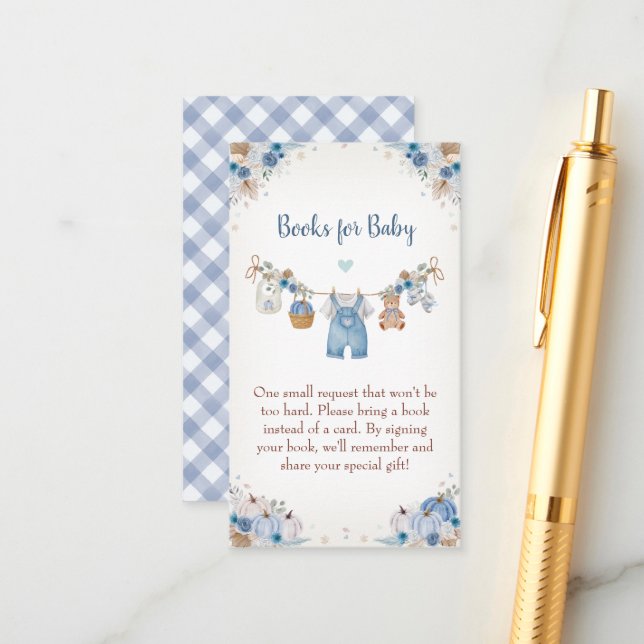 Sweet Little Pumpkin Autumn Baby Shower Begleitkarte (Vorderseite/Rückseite Beispiel)