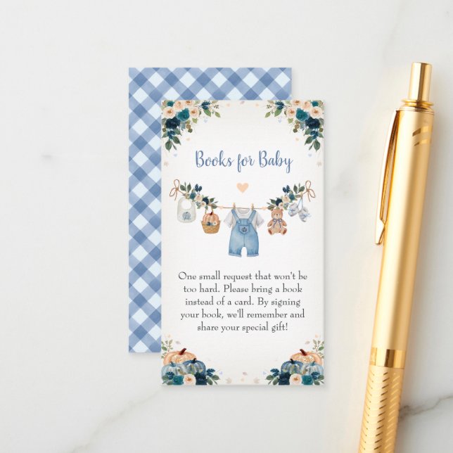 Sweet Little Pumpkin Autumn Baby Shower Begleitkarte (Vorderseite/Rückseite Beispiel)