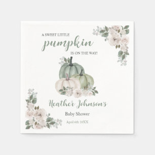 Sweet Little Pumpkin Autumn Baby Shower Einladung Serviette