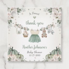 Sweet Little Pumpkin Autumn Baby Shower Geschenkanhänger