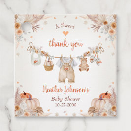 Sweet Little Pumpkin Autumn Baby Shower Geschenkanhänger