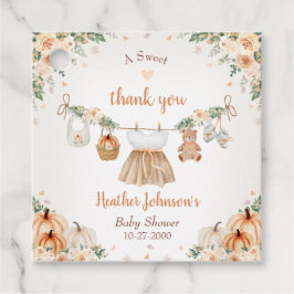 Sweet Little Pumpkin Autumn Baby Shower Geschenkanhänger