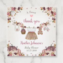 Sweet Little Pumpkin Autumn Baby Shower Geschenkanhänger