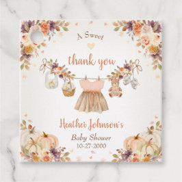 Sweet Little Pumpkin Autumn Baby Shower Geschenkanhänger