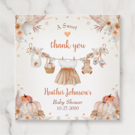 Sweet Little Pumpkin Autumn Baby Shower Geschenkanhänger