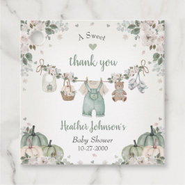 Sweet Little Pumpkin Autumn Baby Shower Geschenkanhänger