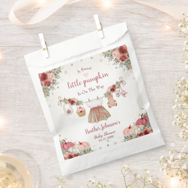 Sweet Little Pumpkin Autumn Baby Shower Geschenktütchen (Ausgeschnitten)