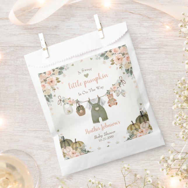 Sweet Little Pumpkin Autumn Baby Shower Geschenktütchen (Ausgeschnitten)