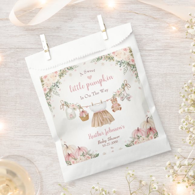 Sweet Little Pumpkin Autumn Baby Shower Geschenktütchen (Ausgeschnitten)
