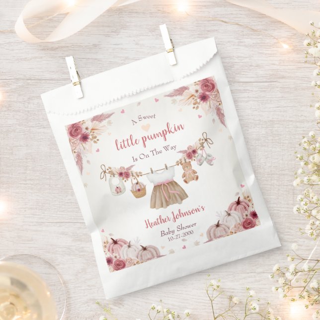 Sweet Little Pumpkin Autumn Baby Shower  Geschenktütchen (Ausgeschnitten)