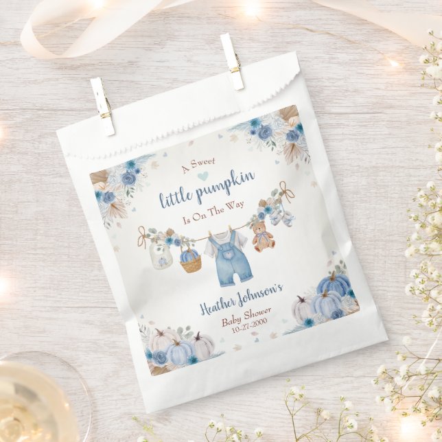 Sweet Little Pumpkin Autumn Baby Shower Geschenktütchen (Ausgeschnitten)