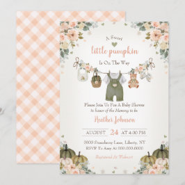 Sweet Little Pumpkin Autumn Baby Shower Invitation Einladung