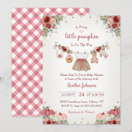 Sweet Little Pumpkin Autumn Baby Shower Invitation Einladung