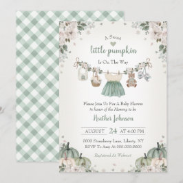 Sweet Little Pumpkin Autumn Baby Shower Invitation Einladung