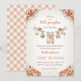 Sweet Little Pumpkin Autumn Baby Shower Invitation Einladung