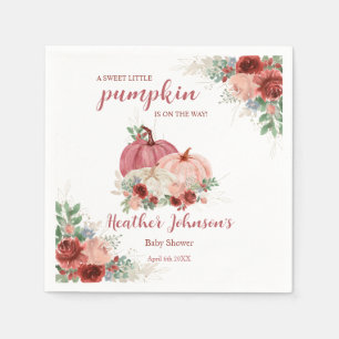 Sweet Little Pumpkin Autumn Baby Shower Serviette