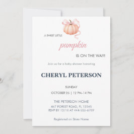 Sweet Little Pumpkin Baby Dusche laden Einladung