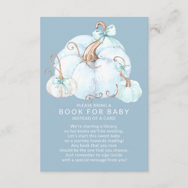 Sweet Little Pumpkin Baby Shower Book for Baby Begleitkarte (Vorderseite)