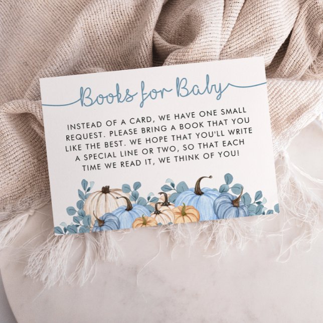 Sweet Little Pumpkin Blue Autumn Books for Baby Begleitkarte (Von Creator hochgeladen)
