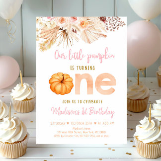 Sweet Little Pumpkin Boho Erster Geburtstag Einladung