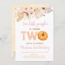 Sweet Little Pumpkin Boho Zweiten Geburtstag