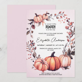 Sweet Little Pumpkin Fall Baby Dusche Einladung