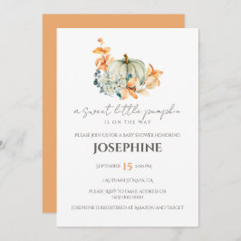 Sweet Little Pumpkin Fall Kinderdusche Einladung