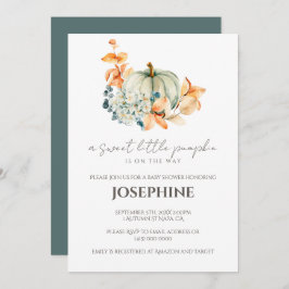 Sweet Little Pumpkin Fall Kinderdusche Einladung