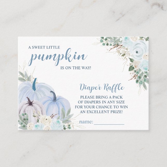 Sweet Little Pumpkin Herbst Babydusche Gehäuse Begleitkarte (Vorderseite)