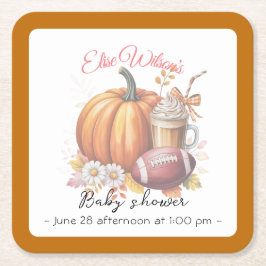 Sweet little pumpkin is on the way rechteckiger pappuntersetzer
